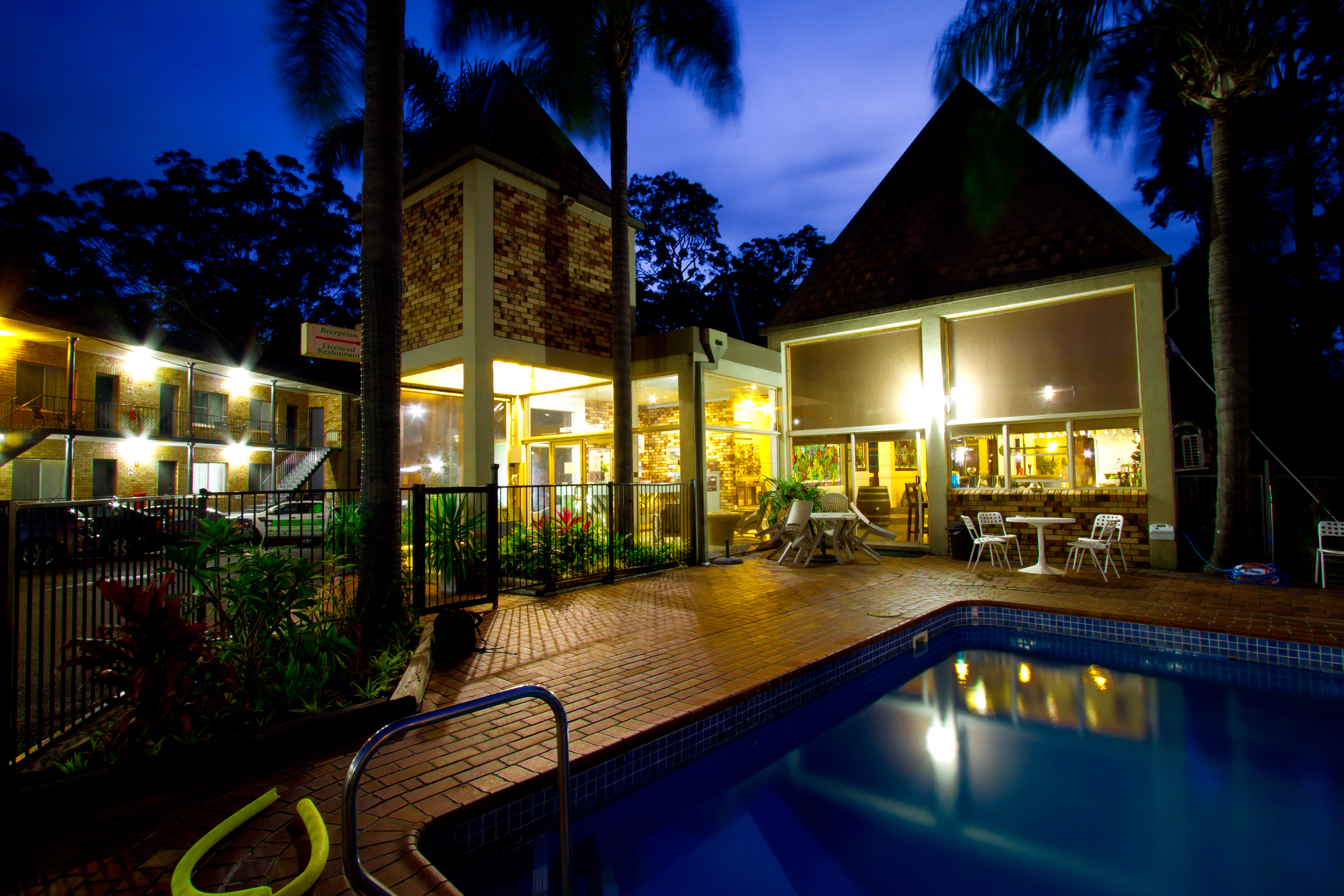 Sanctuary Pool at night