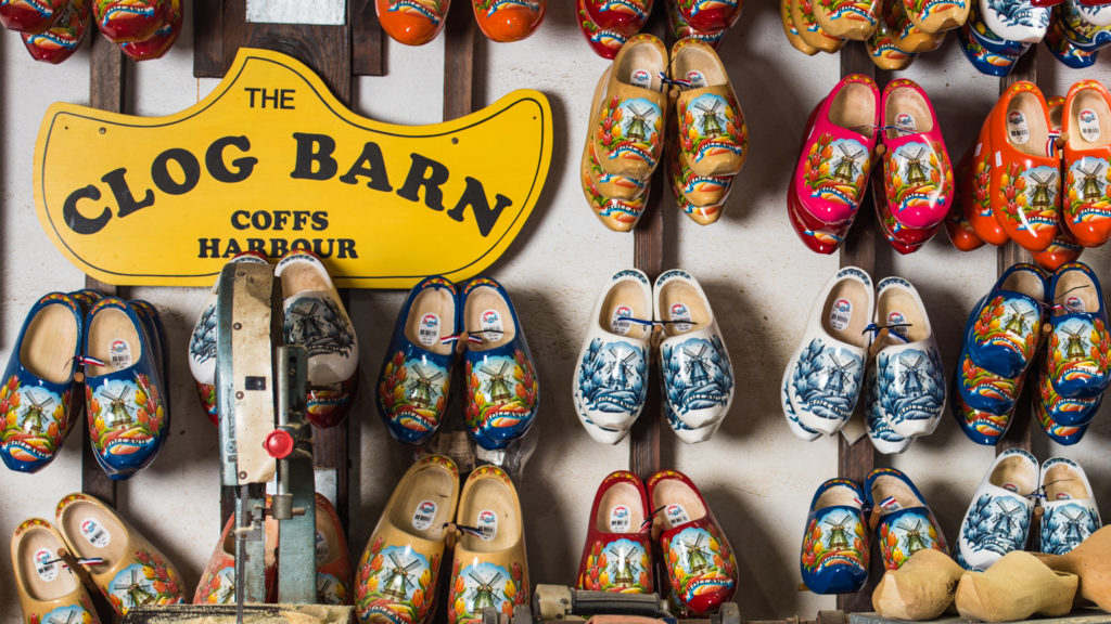 The Clog Barn - Wall of Clogs