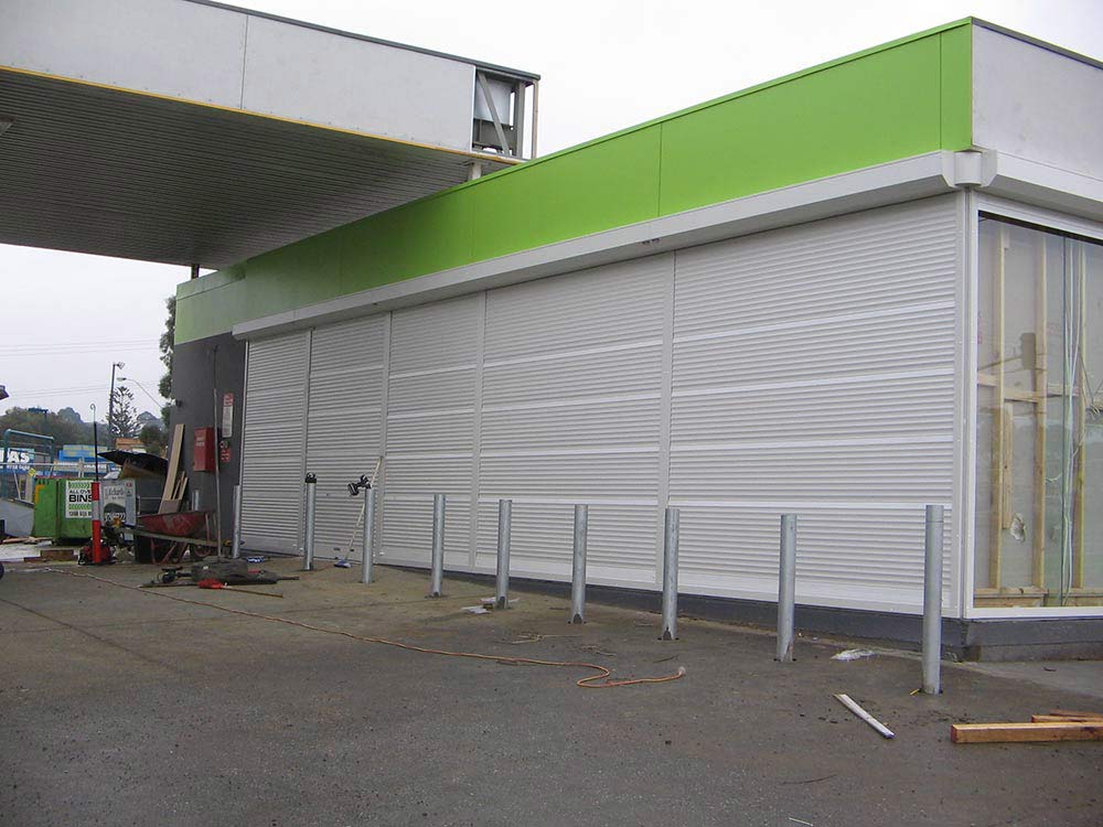 Defence Shutters - large security shutter under construction