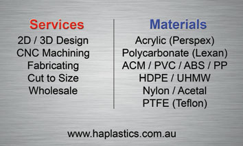 HA Plastics Services and Materials