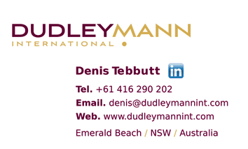 Dudley Mann International - Denis Tebbutt Card