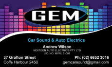 Gem Car Sound - Business Card
