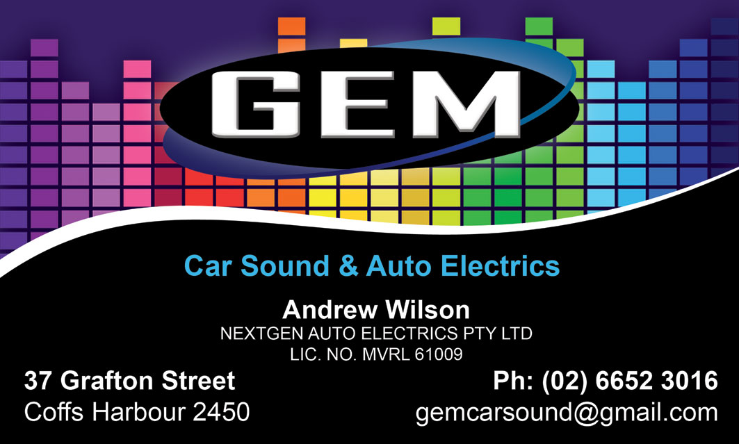 Gem Car Sound - Business Card
