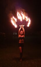 Lilly's Sacred Fire Flow - Fire Twirling at Night